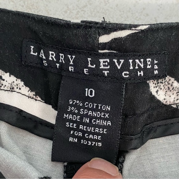 Larry Levine Black & White Cropped Pants A6 - Picture 3 of 11
